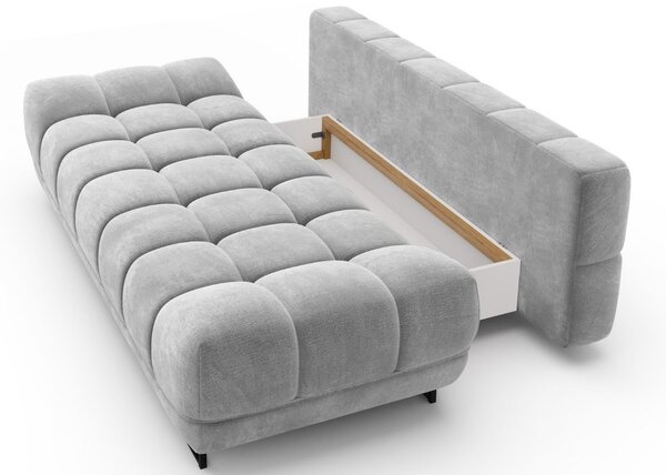 -25 % Dny MOMENTI– Windsor & Co Světle šedá sametová rozkládací pohovka Cirrus 215 cm