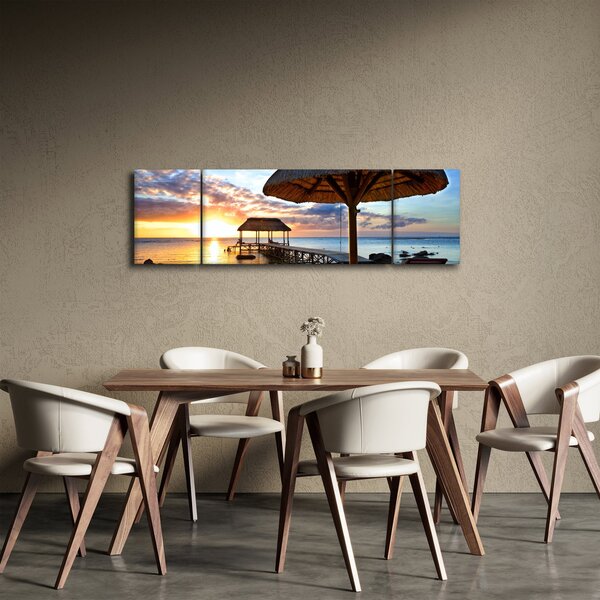 Obraz - Západ slunce na Mauriciu (170x50 cm)
