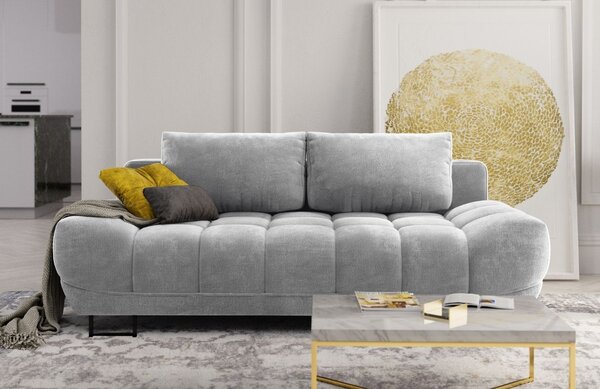 -25 % Dny MOMENTI– Windsor & Co Světle šedá sametová rozkládací pohovka Cirrus 215 cm