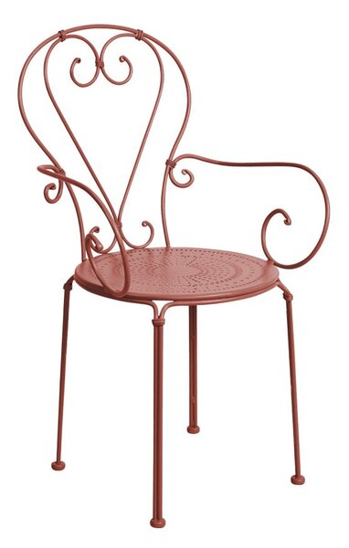 CENTURY Zahradní židle s područkami - tm. červená