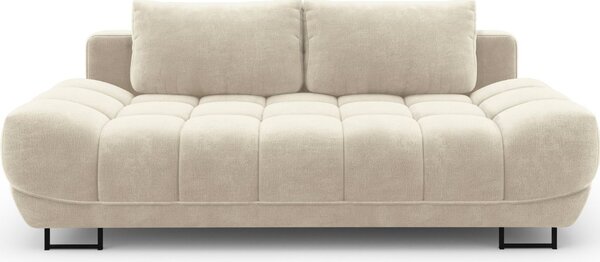 -25 % Dny MOMENTI– Windsor & Co Béžová sametová rozkládací pohovka Cirrus 215 cm