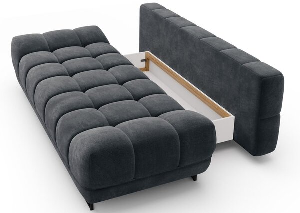 -25 % Dny MOMENTI– Windsor & Co Tmavě šedá sametová rozkládací pohovka Cirrus 215 cm