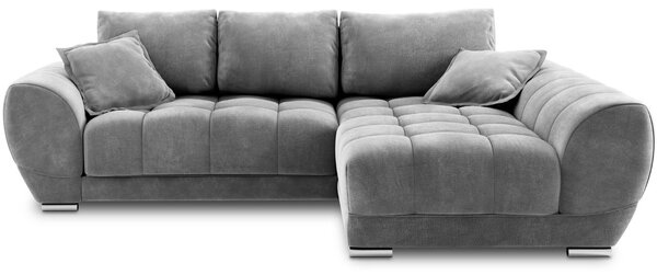 -25 % Dny MOMENTI– Windsor & Co Sametová rozkládací pohovka Nuage 285 cm, pravá