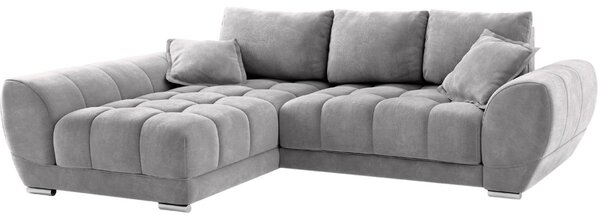 -25 % Dny MOMENTI– Windsor & Co Sametová rozkládací pohovka Nuage 285 cm, levá