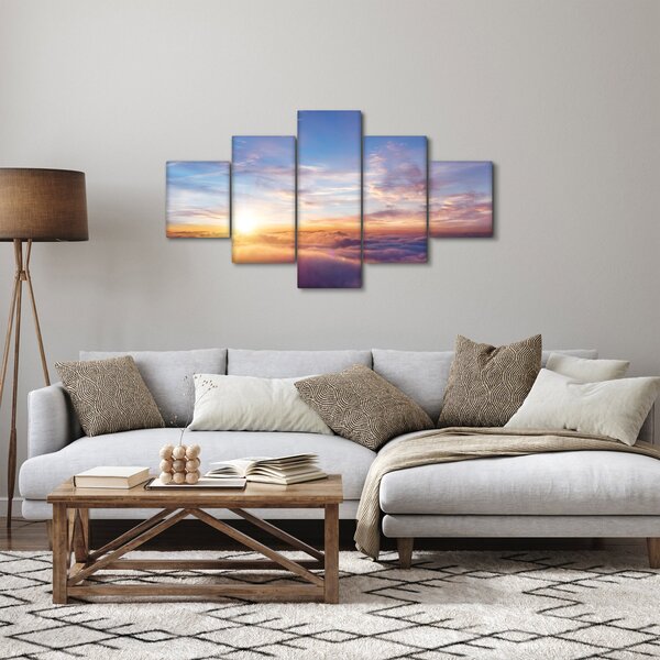 Obraz - Západ slunce nad mraky (125x70 cm)