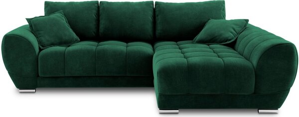 -25 % Dny MOMENTI– Windsor & Co Sametová rozkládací pohovka Nuage 285 cm, pravá
