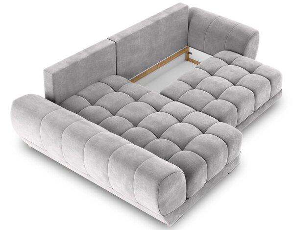 -25 % Dny MOMENTI– Windsor & Co Sametová rozkládací pohovka Nuage 285 cm, levá