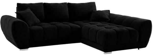 -25 % Dny MOMENTI– Windsor & Co Sametová rozkládací pohovka Nuage 285 cm, pravá