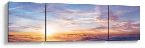 Obraz - Západ slunce nad mraky (170x50 cm)