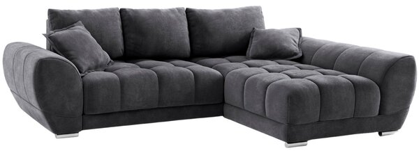-25 % Dny MOMENTI– Windsor & Co Sametová rozkládací pohovka Nuage 285 cm, pravá