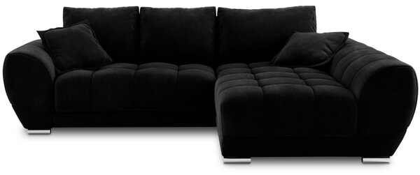 -25 % Dny MOMENTI– Windsor & Co Sametová rozkládací pohovka Nuage 285 cm, pravá