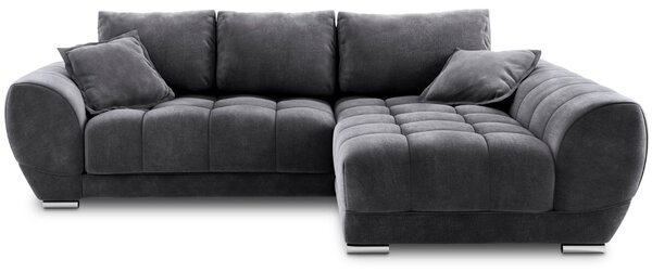 -25 % Dny MOMENTI– Windsor & Co Sametová rozkládací pohovka Nuage 285 cm, pravá