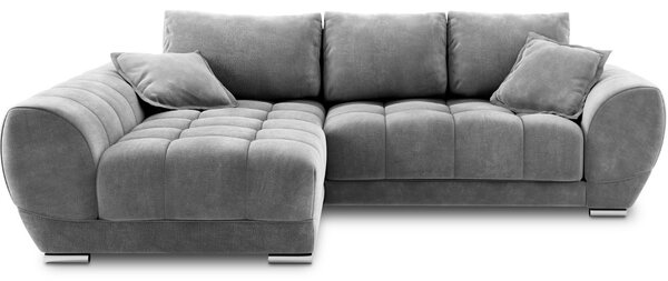 -25 % Dny MOMENTI– Windsor & Co Sametová rozkládací pohovka Nuage 285 cm, levá