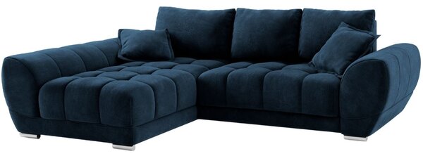 -25 % Dny MOMENTI– Windsor & Co Sametová rozkládací pohovka Nuage 285 cm, levá