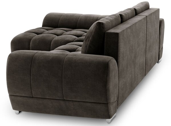 -25 % Dny MOMENTI– Windsor & Co Sametová rozkládací pohovka Nuage 285 cm, levá