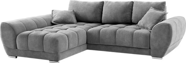 -25 % Dny MOMENTI– Windsor & Co Sametová rozkládací pohovka Nuage 285 cm, levá
