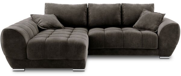 -25 % Dny MOMENTI– Windsor & Co Sametová rozkládací pohovka Nuage 285 cm, levá