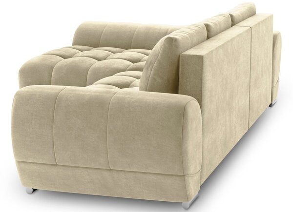 -25 % Dny MOMENTI– Windsor & Co Sametová rozkládací pohovka Nuage 285 cm, levá
