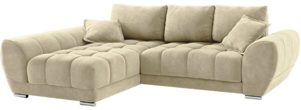 -25 % Dny MOMENTI– Windsor & Co Sametová rozkládací pohovka Nuage 285 cm, levá