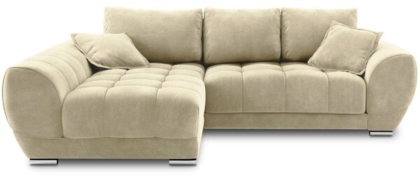 -25 % Dny MOMENTI– Windsor & Co Sametová rozkládací pohovka Nuage 285 cm, levá