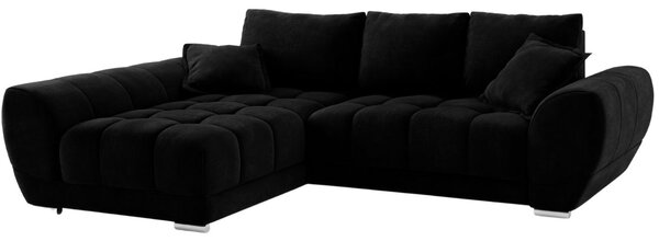 -25 % Dny MOMENTI– Windsor & Co Sametová rozkládací pohovka Nuage 285 cm, levá