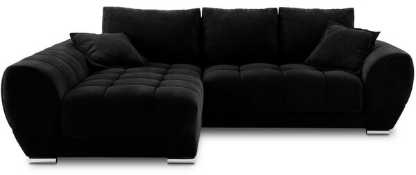 -25 % Dny MOMENTI– Windsor & Co Sametová rozkládací pohovka Nuage 285 cm, levá