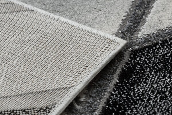 Makro Abra Kusový koberec EMERALD 81953 Luxusní geometrický moderní krémový stříbrný černý Rozměr: 80x150 cm