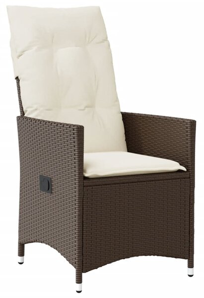 3dílný bistro set s poduškami hnědý polyratan 3276767