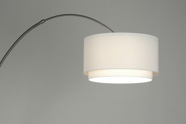 Stojací designová oblouková lampa Soffito Bianco (LMD)