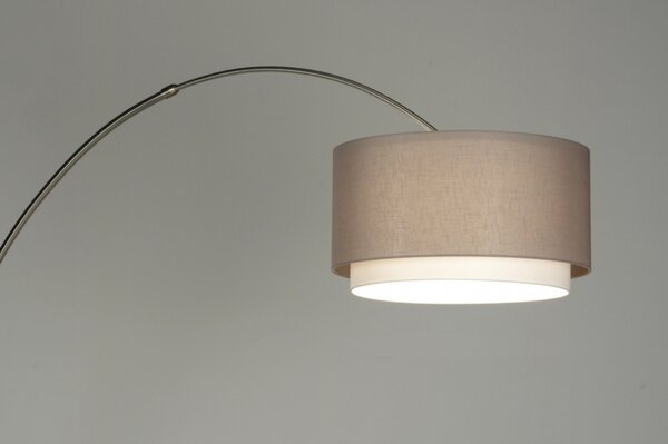 Stojací designová oblouková lampa Soffito Taupe (LMD)