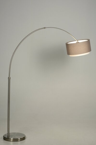 Stojací designová oblouková lampa Soffito Taupe (LMD)