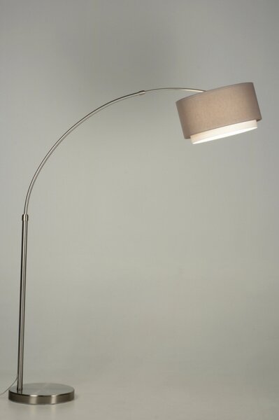 Stojací designová oblouková lampa Soffito Taupe (LMD)