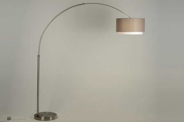 Stojací designová oblouková lampa Soffito Taupe (LMD)