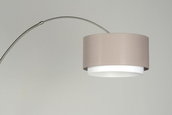 Stojací designová oblouková lampa Soffito Taupe (LMD)