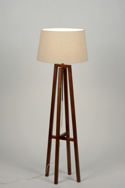 Stojací designová lampa Paola Taupe and Brown (LMD)