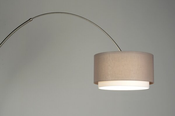 Stojací oblouková lampa Adamo Soffito Taupe (LMD)