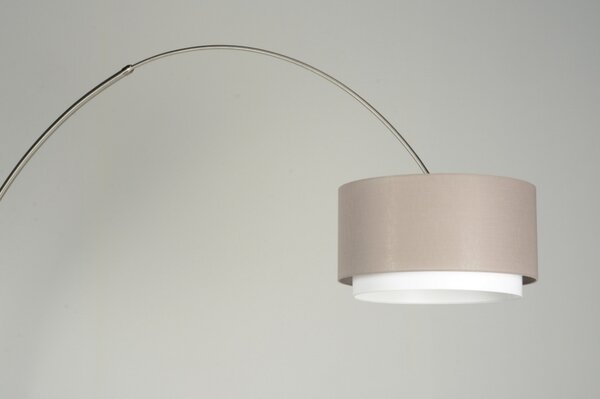 Stojací oblouková lampa Adamo Soffito Taupe (LMD)