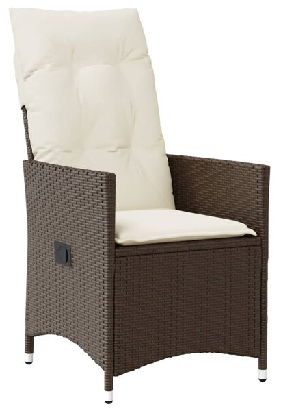 11dílný zahradní bistro set s poduškami hnědý polyratan 3277245