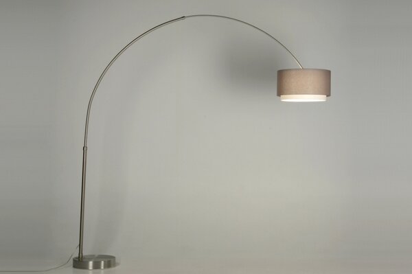 Stojací oblouková lampa Adamo Soffito Taupe (LMD)