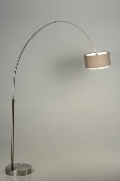Stojací oblouková lampa Adamo Soffito Taupe (LMD)