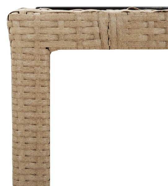 3dílný bistro set s poduškami béžový polyratan 3276799