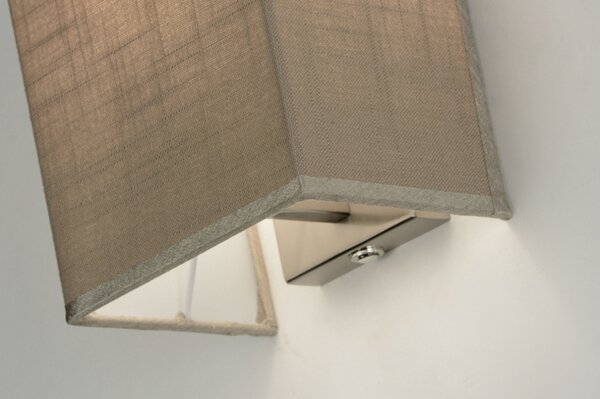 Nástěnné designové béžové svítidlo do ložnice Bruinisse Taupe (LMD)