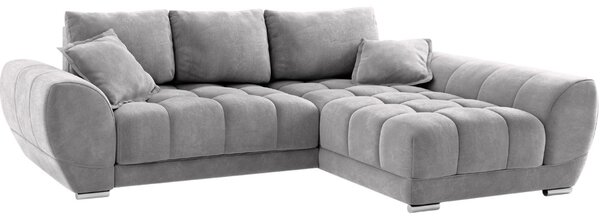 -25 % Dny MOMENTI– Windsor & Co Sametová rozkládací pohovka Nuage 285 cm, pravá
