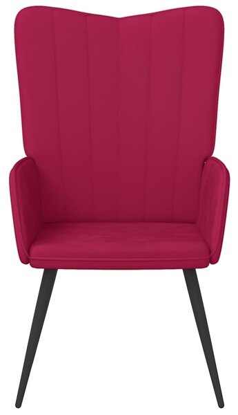 Relaxační křeslo vínové samet 327682