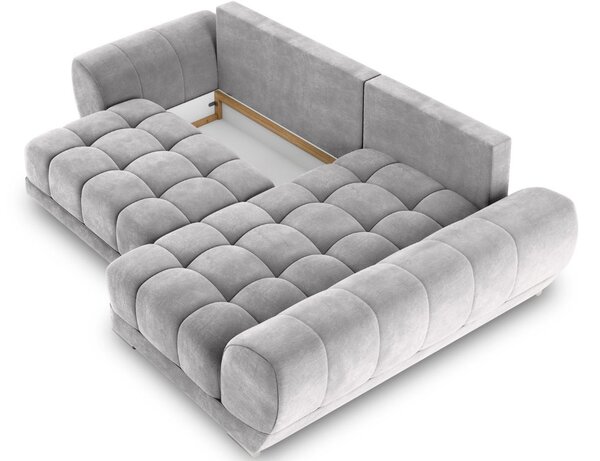 -25 % Dny MOMENTI– Windsor & Co Sametová rozkládací pohovka Nuage 285 cm, pravá