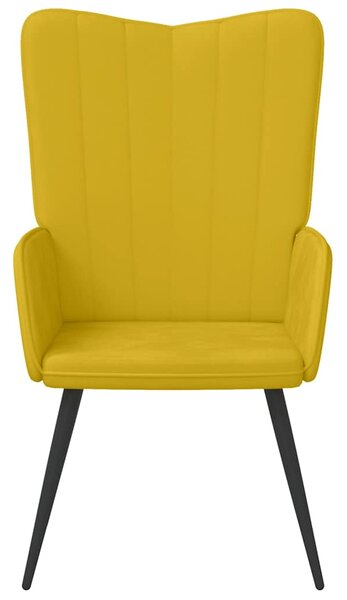 Relaxační křeslo hořčicově žluté samet 327684