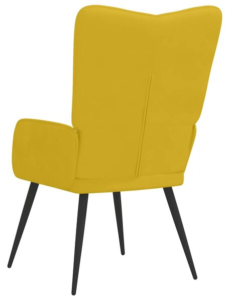 Relaxační křeslo hořčicově žluté samet 327684