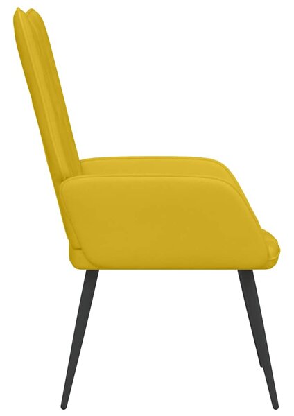 Relaxační křeslo hořčicově žluté samet 327684