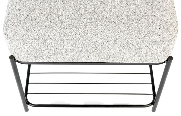 White Label Šedá látková stolička WLL MILOU I. 33 cm