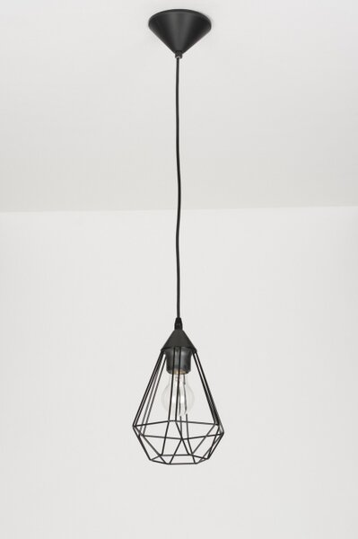 Závěsné industriální svítidlo do kuchyně Signature Crystal Nero (LMD)